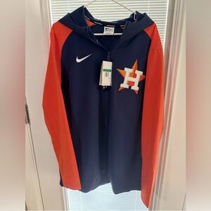 Nike Navy and Orange Houston Astros Full-Zip Jacket